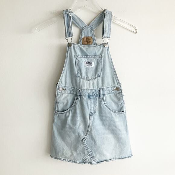 Levi's Other - Levi's Skirtall 7 Light Wash Denim Jumper Overall Dress Pockets Blue Jean